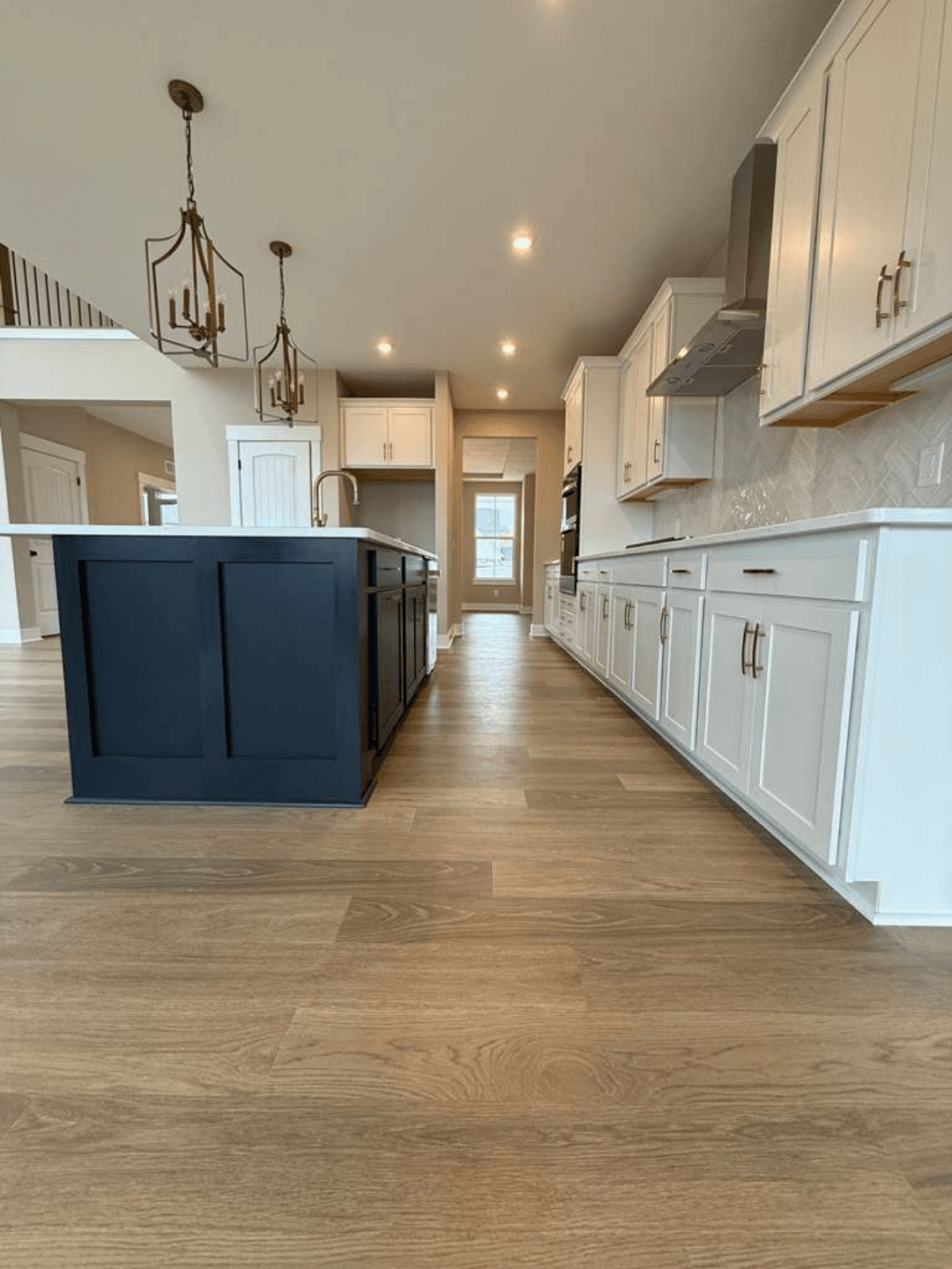 Staircase after installation — treads and risers aligned